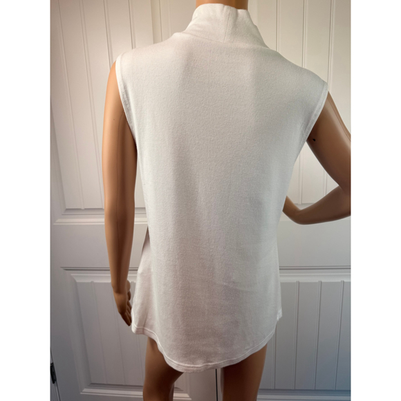 Women's Croft & Barrow Tank Top L White Black Brown Mock Neck 3 Pc Bundle Preppy - Picture 6 of 11